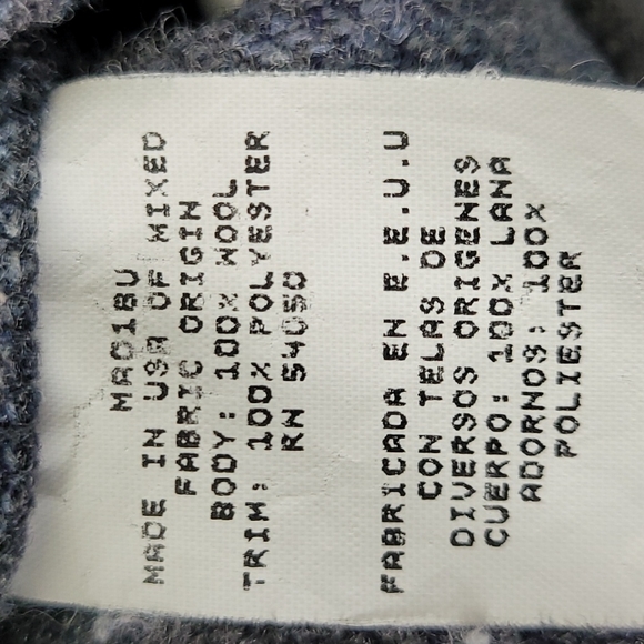 Jones Jeans Wool Plaid Shacket Button Down Chest Pockets Longsleeve Shirt Jacket - Picture 9 of 9